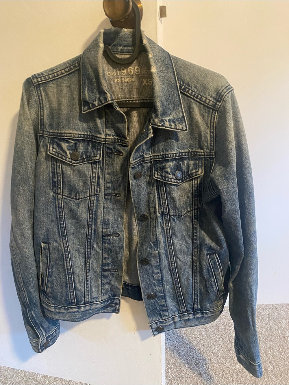 GAP Light Blue Washed Denim Shirt Jacket